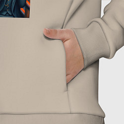 Детский костюм оверсайз Бегемот кричит - мем живопись от нейросети, цвет: миндальный — фото 2