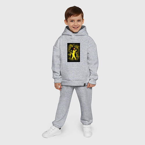 Детский костюм оверсайз Моя геройская академия Всемогущий Номер один / Меланж – фото 4