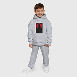 Детский костюм оверсайз Тёмный дворецкий Себастьян Михаэлис боец, цвет: меланж — фото 2