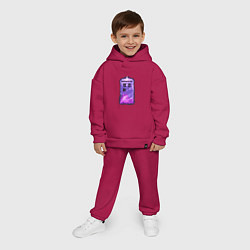 Детский костюм оверсайз Violet tardis, цвет: маджента — фото 2