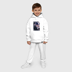 Детский костюм оверсайз Тёмный дворецкий Сиэль Фантомхайв пьет чай, цвет: белый — фото 2