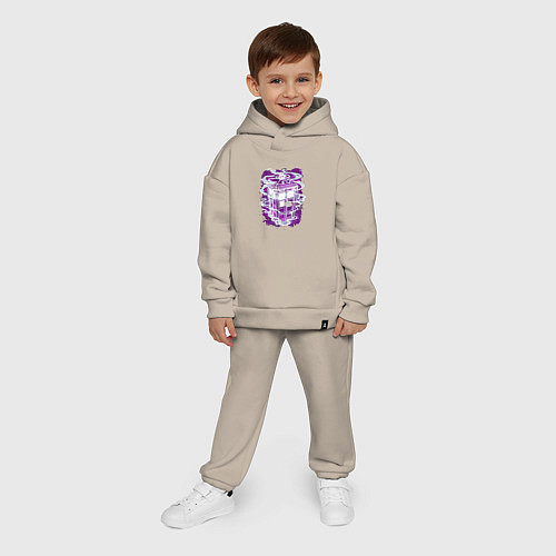 Детский костюм оверсайз Tardis violet / Миндальный – фото 4