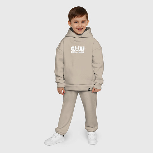 Детский костюм оверсайз Goro cuddly carnage logotype / Миндальный – фото 4