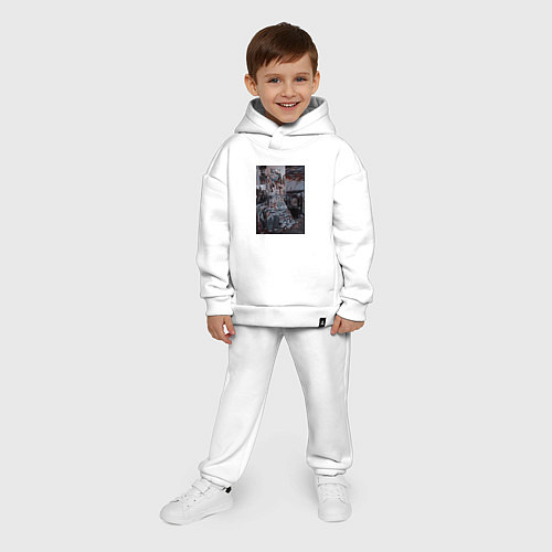 Детский костюм оверсайз Художественный творческий беспорядок / Белый – фото 4