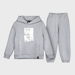 Детский костюм оверсайз Эмоции Сатору Годжо - Магическая битва, цвет: меланж