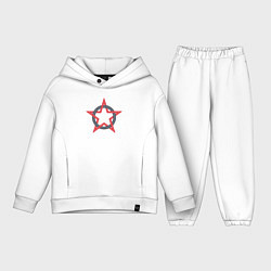 Детский костюм оверсайз Circle star USSR, цвет: белый