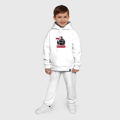 Детский костюм оверсайз Dont open evil inside / Белый – фото 4