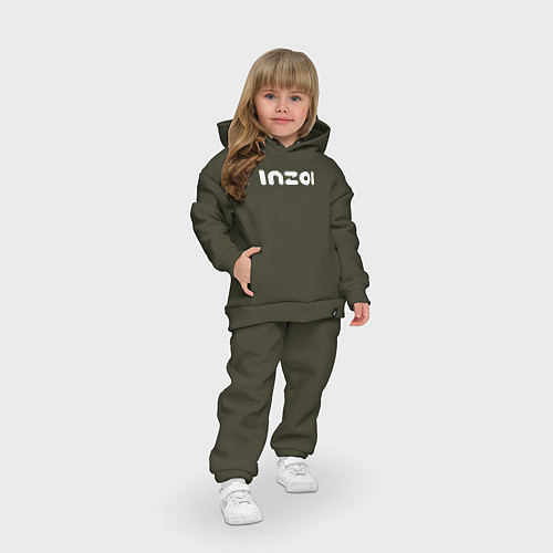 Детский костюм оверсайз Inzoi logo / Хаки – фото 3