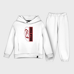 Детский костюм оверсайз Bella ciao - money heist, цвет: белый