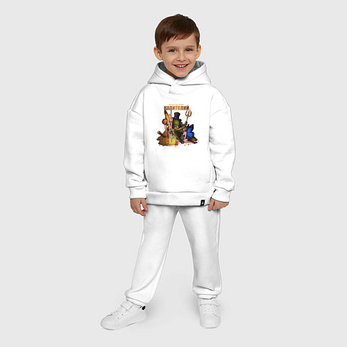 Детский костюм оверсайз Капитолий - Сэр Троглодит / Белый – фото 4