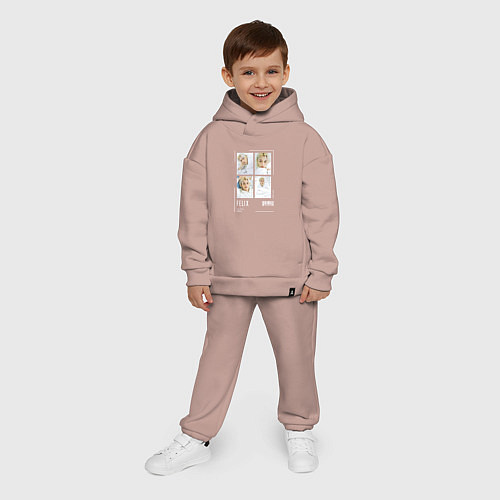 Детский костюм оверсайз Felix stray kids cute / Пыльно-розовый – фото 4