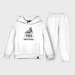 Детский костюм оверсайз Judo how i roll, цвет: белый