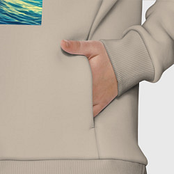 Детский костюм оверсайз Рик и Морти - сёрфинг на акуле, цвет: миндальный — фото 2