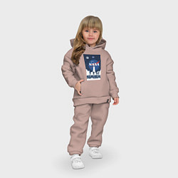 Детский костюм оверсайз NASA открытия, цвет: пыльно-розовый — фото 2