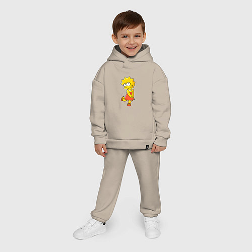 Детский костюм оверсайз Lisa Simpson / Миндальный – фото 4