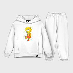 Детский костюм оверсайз Lisa Simpson, цвет: белый