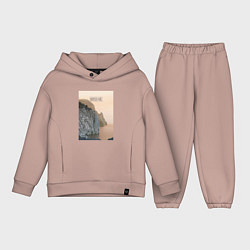 Детский костюм оверсайз Горная душа, цвет: пыльно-розовый