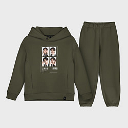 Детский костюм оверсайз Jimin bts 4cut, цвет: хаки