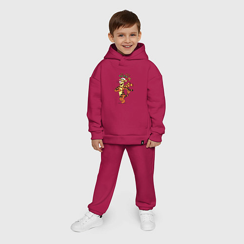 Детский костюм оверсайз Winnie the pooh - tigger / Маджента – фото 4