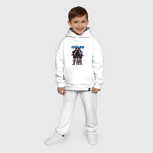 Детский костюм оверсайз Няньки / Белый – фото 4