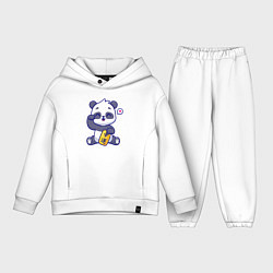Детский костюм оверсайз Cute panda, цвет: белый