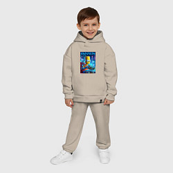 Детский костюм оверсайз Cyber Bart Simpson - esport, цвет: миндальный — фото 2