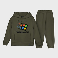 Детский костюм оверсайз Предназначен для windows 98, цвет: хаки