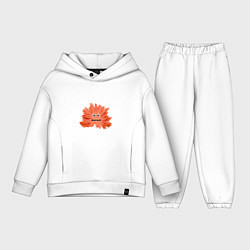 Детский костюм оверсайз Рыжий пушистый монстрик, цвет: белый