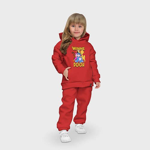 Детский костюм оверсайз Winnie Pooh hugs / Красный – фото 3