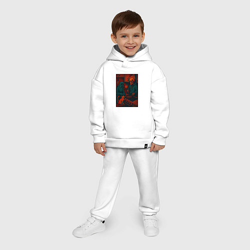 Детский костюм оверсайз Ужасно вкусно / Белый – фото 4