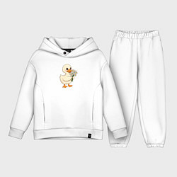 Детский костюм оверсайз Милая уточка с букетом ромашек