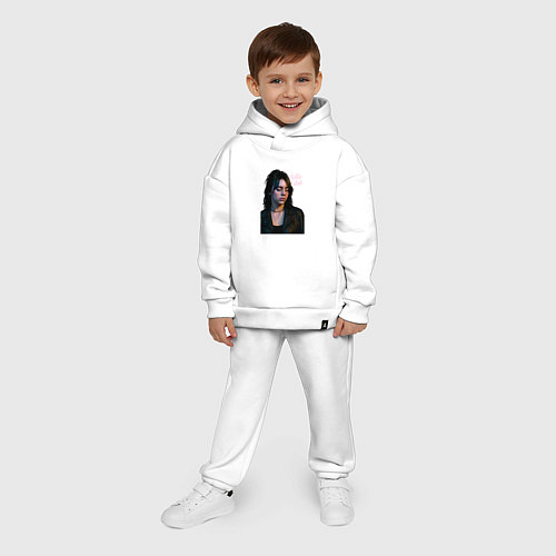 Детский костюм оверсайз Билли Айлиш смотрит вниз / Белый – фото 4