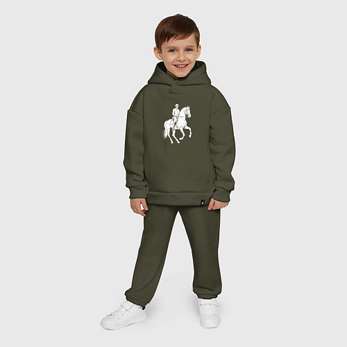 Детский костюм оверсайз Конный спорт / Хаки – фото 4
