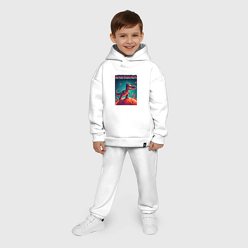 Детский костюм оверсайз Bendersaurus - meme / Белый – фото 4
