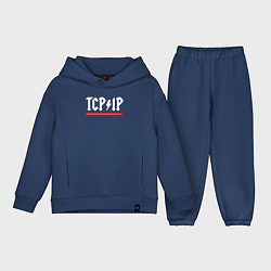 Детский костюм оверсайз TCP IP connecting people since 1972, цвет: тёмно-синий