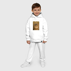 Детский костюм оверсайз Yo - Im Scottish Fold, цвет: белый — фото 2