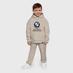 Детский костюм оверсайз BMW Driving Machine, цвет: миндальный — фото 2