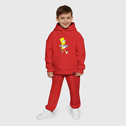 Детский костюм оверсайз Барт Симпсон: Все путем, цвет: красный — фото 2