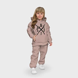 Детский костюм оверсайз Мечи Сворд Арт, цвет: пыльно-розовый — фото 2
