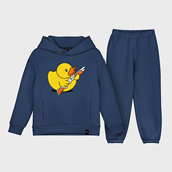Детский костюм оверсайз Утенок с ружъем, цвет: тёмно-синий
