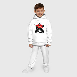 Детский костюм оверсайз Хоккей Россия, цвет: белый — фото 2
