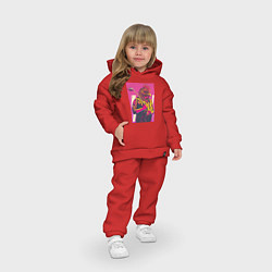 Детский костюм оверсайз Hotline miami, цвет: красный — фото 2