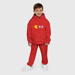 Детский костюм оверсайз Pac-Man: Fast Eat, цвет: красный — фото 2