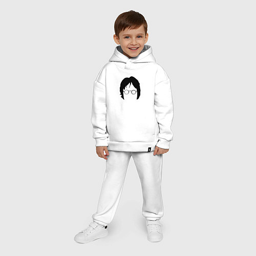 Детский костюм оверсайз John Lennon: Minimalism / Белый – фото 4