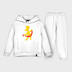 Детский костюм оверсайз Барт с полотенцем, цвет: белый