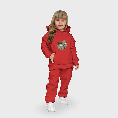 Детский костюм оверсайз Вымершие виды / Красный – фото 3
