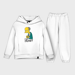 Детский костюм оверсайз Mr. Burns: I get money, цвет: белый