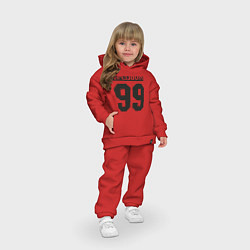 Детский костюм оверсайз 99 problems, цвет: красный — фото 2