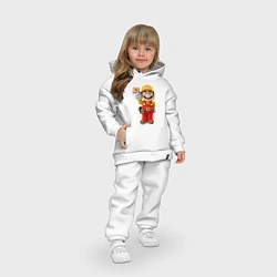 Детский костюм оверсайз Super Mario, цвет: белый — фото 2