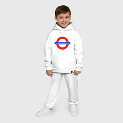 Детский костюм оверсайз Underground, цвет: белый — фото 2